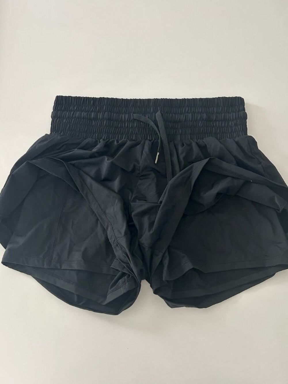 Women's Black Flowy, High Waist Athletic Shorts with Pocket NWOT